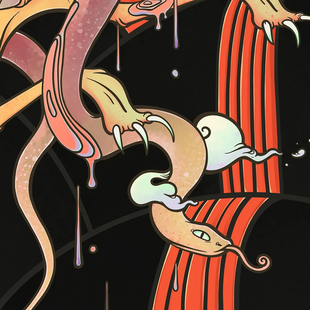 Cat And Snake, Matte Art Print Poster