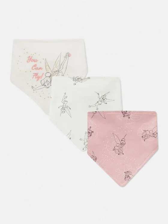 Disney's Tinkerbell Print Bandanna Bibs