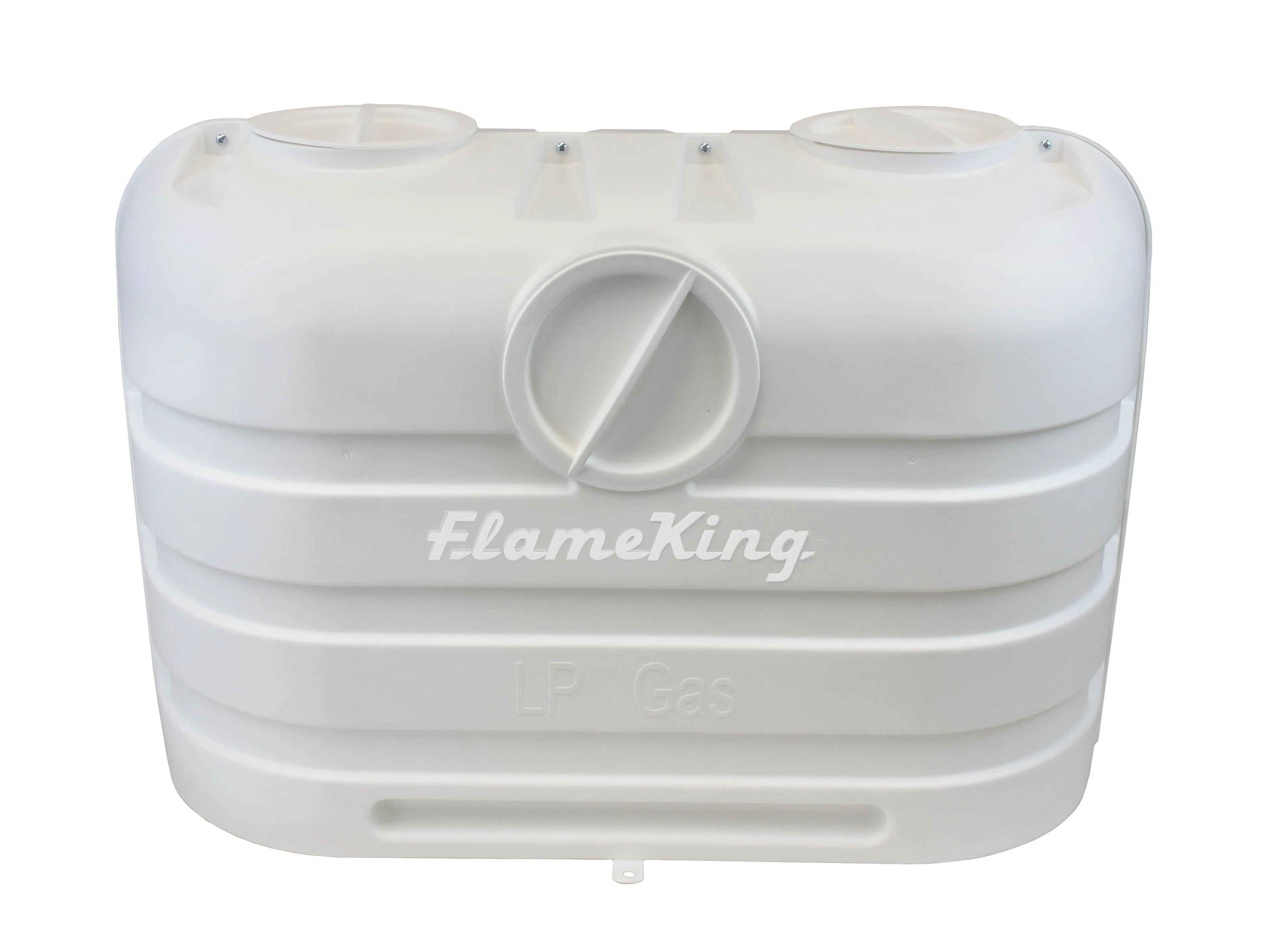 Flame King Dual 20LB LP Propane Tank Light Plastic Heavy Duty Cover Rv Trailer White