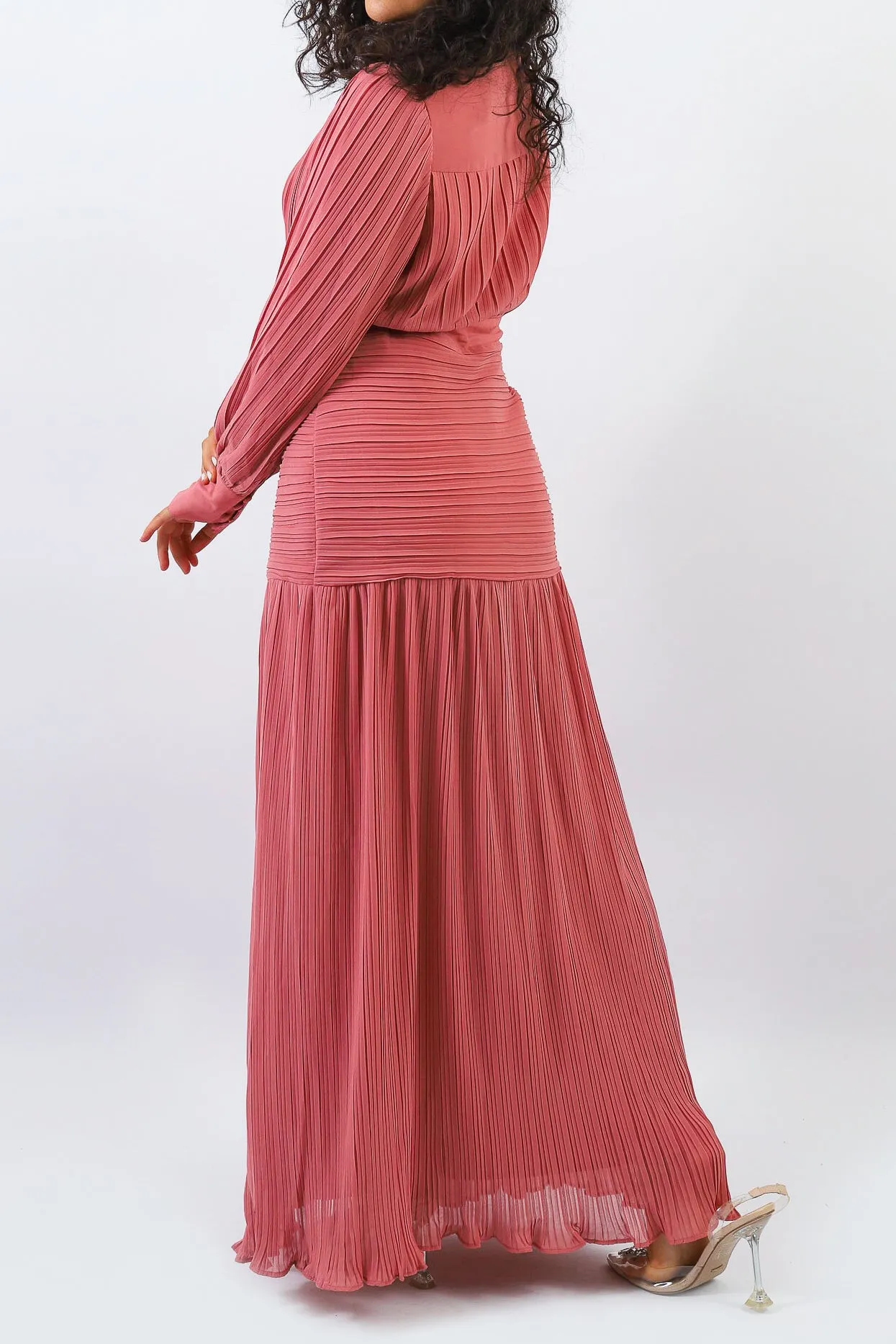 Isla Drawstring Pleat Dress