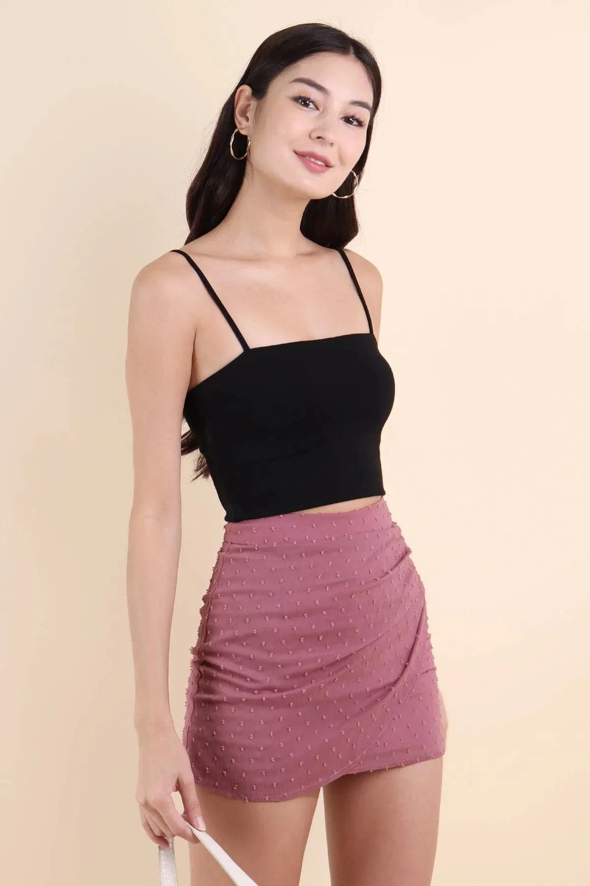JARDIN SWISS DOT SKORTS IN ROSE