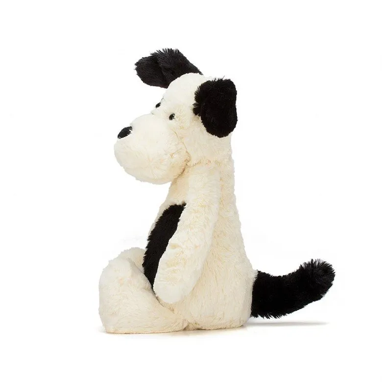 Jellycat, Bashful Black & Cream Puppy Medium