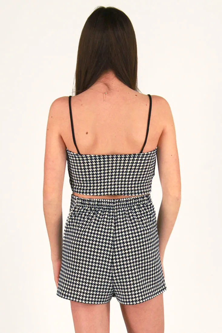 Skorts - Stretchy Black and White Houndstooth