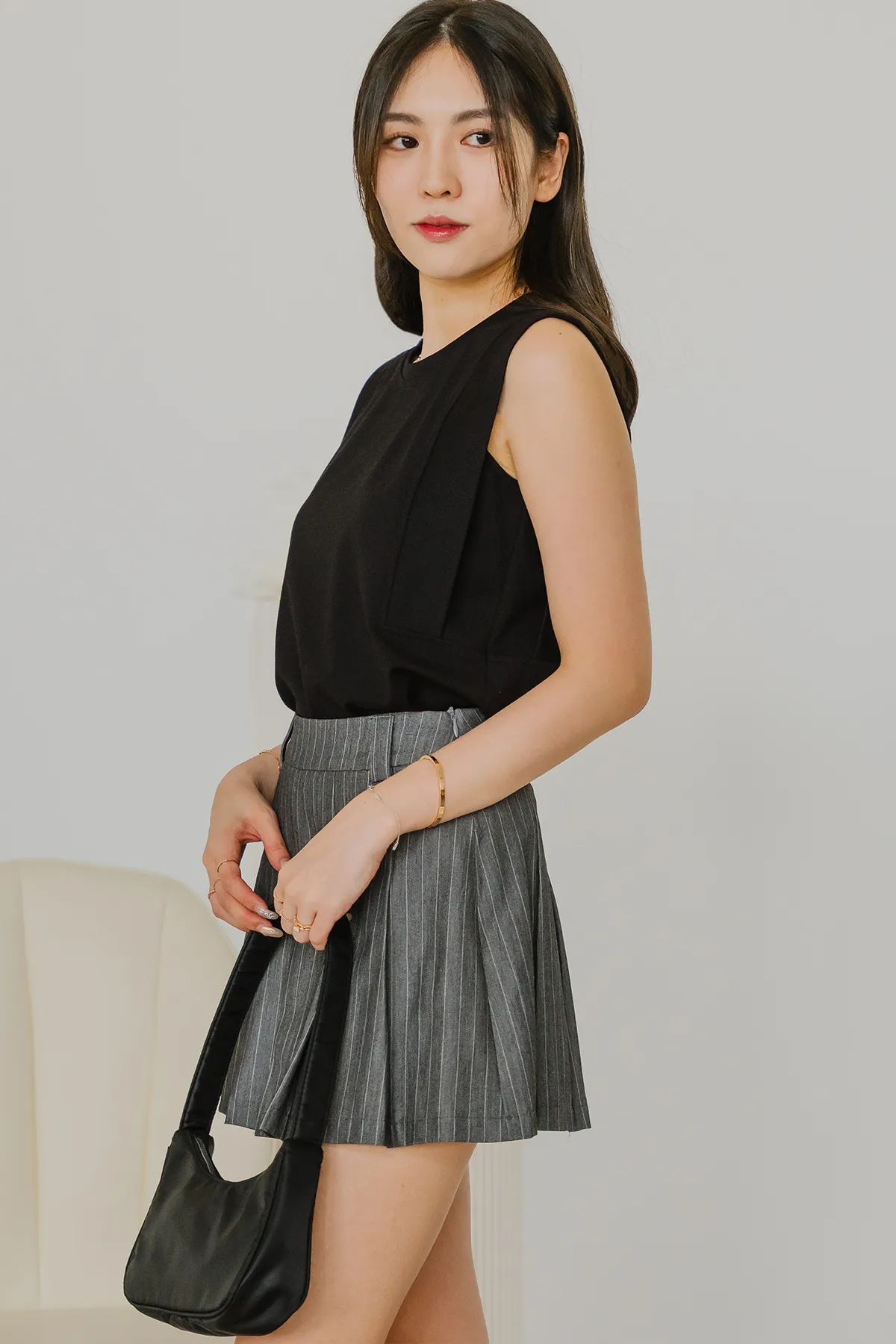 Sparks Pinstripe Skorts (Grey)